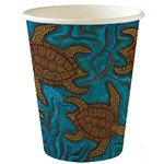 DISPOSABLE CUP 8oz PAPER SINGLE WALL INDIGENOUS DESIGN PK50