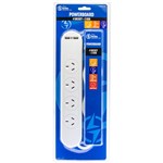 MOKI POWERBOARD 4 OUTLET WITH 2 USB PORTS 1M WHITE