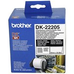 BROTHER DK22205 CONTINUOUS PAPER LABEL ROLL 62MM X 3048M WHITE