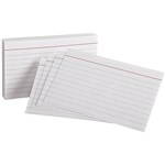 QUILL RULED SYSTEM CARDS 210GSM 127 X 76MM WHITE PACK 100