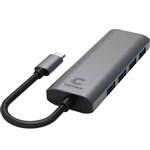 COMSOL HUB USBC TO 4 PORT USBA 30 GREY