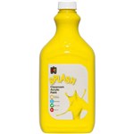EDUCATIONAL COLOURS SPLASH CLASSROOM ACRYLIC PAINT 2 LITRE SUNSHINE YELLOW