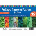ZART PATTERN PAPERS FOLIAGE A4 PACK 40