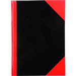 BLACK AND RED NOTEBOOK CASEBOUND RULED 200 PAGE A5 GLOSS COVER