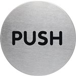 DURABLE PICTOGRAM SIGN PUSH 65MM STAINLESS STEEL