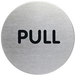 DURABLE PICTOGRAM SIGN PULL 65MM STAINLESS STEEL