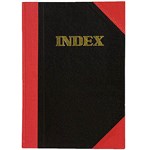 BLACK AND RED NOTEBOOK CASEBOUND RULED AZ INDEX 200 PAGE A5