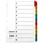 INITIATIVE INDEX DIVIDERS A4 110 TAB WHITE WITH MYLAR TABS