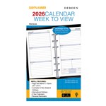 DEBDEN DAYPLANNER PR2700 PERSONAL EDITION REFILL WEEK TO VIEW 172 X 96MM