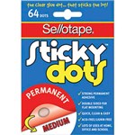 SELLOTAPE STICKY DOTS PERMANENT MEDIUM PACK 64