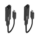 LINDY 43312 FIBRE OPTIC USB TYPEC EXTENDER 100M BLACK