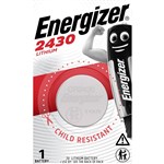 ENERGIZER 2430 LITHIUM COIN 3V BATTERY SILVER