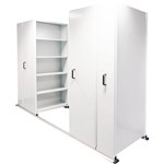 APC EZISLIDE AISLE SAVER 8 BAY 5 SHELVES 4500 X 2175 X 1200 X 400MM WHITE