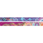 RAINBOW CORRUGATED SCALLOPED BORDER ROLL 60MM X 10M METALLIC REDGREEN