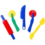 EDUCATIONAL COLOURS FUN DOUGH ACCESSORIES ASSORTED PACK 5