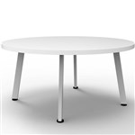 RAPIDLINE ETERNITY COFFEE TABLE 900MM DIA NATURAL WHITEWHITE SATIN