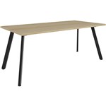 RAPIDLINE ETERNITY MEETING TABLE 1800 X 900MM NATURAL OAKBLACK