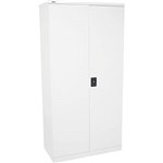 GO STEEL GO SWING DOOR CUPBOARD 4 SHELVES 2000 X 910 X 450MM WHITE SATIN