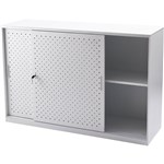 RAPIDLINE GO PERFORATED SLIDING DOOR CUPBOARD 1530 X 1016 X 473MM WHITE CHINA