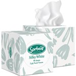 SORBENT PROFESSIONAL SILKY WHITE FACIAL TISSUE 2 PLY 90 SHEETS CUBE CARTON 24