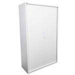 GO STEEL TAMBOUR DOOR CABINET 5 SHELVES 1981 X 1200 X 473MM WHITE CHINA