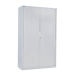 GO STEEL TAMBOUR DOOR CABINET 5 SHELVES 1981 X 900 X 473MM WHITE CHINA