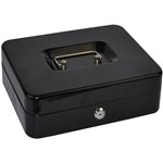 ITALPLAST DELUXE METAL CASH BOX 118 X 150 X 80MM BLACK