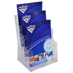 ITALPLAST BROCHURE HOLDER 3TIER A4 CLEAR