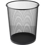 ITALPLAST WIRE MESH TIDY BIN ROUND 14 LITRE BLACK