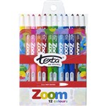 TEXTA ZOOM TWIST CRAYONS ASSORTED PACK 12