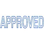 DESKMATE PREINKED MESSAGE STAMP APPROVED BLUE