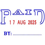 DESKMATE SELFINKING DATE STAMP PAID BLUERED