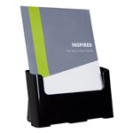 DEFLECTO BROCHURE HOLDER RECYCLED 1TIER A4 BLACK