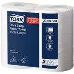 TORK 2328833 ULTRA LONG TRIPLE LENGTH KITCHEN ROLL 2PLY 156 SHEET WHITE PACK 2