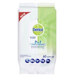 DETTOL HAND AND SURFACES ANTIBACTERIAL WIPES 2 IN 1 PACK 60