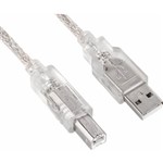 ASTROTEK USB 20 PRINTER CABLE TYPE A MALE TO TYPE B MALE 5M TRANSPARENT
