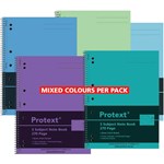 PROTEXT 3SUBJECT BINDER NOTE BOOK 60GSM 270 PAGE 295 X 223MM ASSORTED