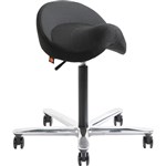 NORJ 4D MULTIDIRECTIONAL SEAT POLISHED 5 FIN CHROME BASE BLACK