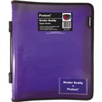PROTEXT BINDER BUDDY WITH ZIPPER 3 RING WITH HANDLE 25MM PURPLE