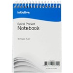 INITIATIVE SPIRAL NOTEBOOK POCKET TOP BOUND 96 PAGE 112 X 77MM