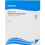 INITIATIVE SHEET PROTECTORS HEAVY DUTY PVC FREE AND COPY SAFE 70 MICRON A4 CLEAR BOX 100