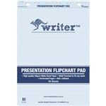 WRITER PRESENTATION FLIPCHART PAD 60GSM 50 SHEETS 850 X 600MM WHITE PACK 2