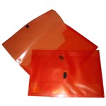 POP POLYWALLY WALLET HOOK AND LOOP CLOSURE 30MM GUSSET FOOLSCAP ORANGE