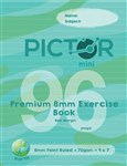 PICTOR PREMIUM MINI 225 X 175MM 96 PAGE  EXERCISE BOOK 8MM RULED 70GSM EARTH