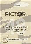 PICTOR PREMIUM  A4 48 PAGE PROJECT BOOK 18MM PLAINDOTTED THIRDS 70GSM CAPRICORN
