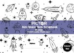 PICTOR PREMIUM PRO 165 X 245MM 64 PAGE PP MINI SPACETECH SCRAPBOOK 100GSM