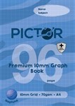 PICTOR PREMIUM PRO A4 96 PAGE PP 10MM GRAPH BOOK 70GSM NEPTUNE