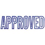 XSTAMPER CXBN 1008 PREINKED MESSAGE STAMP APPROVED 42 X 13MM BLUE