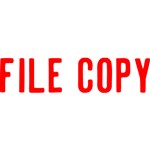 XSTAMPER CXBN 1071 PREINKED MESSAGE STAMP FILE COPY 42 X 13MM RED