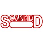 XSTAMPER CXBN 1197 PREINKED MESSAGE STAMP SCANNEDDATE 42 X 13MM RED